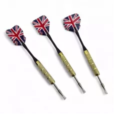 Набір дротики для дартсу 3 шт 15,5 см Union Jack гострий металевий наконечник, блістер (DN19912N)