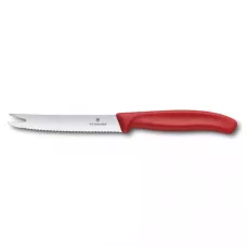 Кухонний ніж Victorinox SwissClassic для сиру 110 мм Червоний серрейтор (6.7861)
