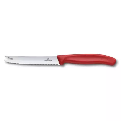 Кухонний ніж Victorinox SwissClassic для сиру 110 мм Червоний серрейтор (6.7861)