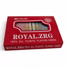 Набір карти гральні 2 колоди 54 шт. ROYAL ZRG, пластиковий кейс,червона,чорна сорочка (DN36502)