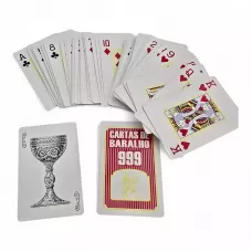 Карти гральні для покера 54 шт "Cartas de Baralco" червона сорочка 8.5x5.6 см, ламінований картон (DN36519)