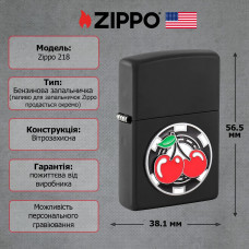 Запальничка Zippo 218 Cherries Poker Chip