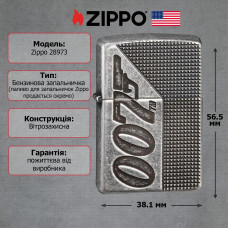 Запальничка Zippo 28973 Bond BT 007 Gun Logo