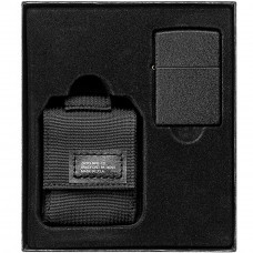 Запальничка з чохлом Zippo 236 Blk Crackle Ltr Tactical Pouch OD Black GS