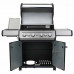 Газовый гриль SANTOS S-418 Black, с боковой и задней горелкой, черный 900297 Код: 010957