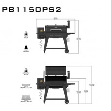 Пеллетный гриль-смокер Pit Boss Pro 1150 Wifi 10832 Код: 011104