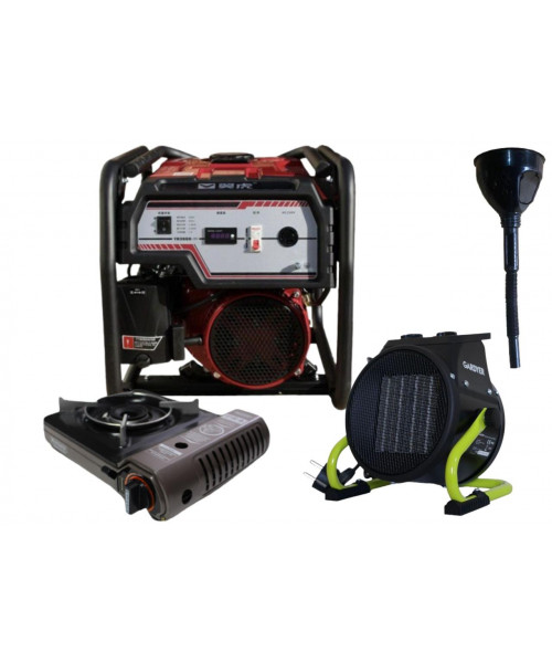Бензиновий генератор EF Power YH3600-IV + газова плитка Orcamp CK-505 + електричний обігрівач Gardyer HE2000