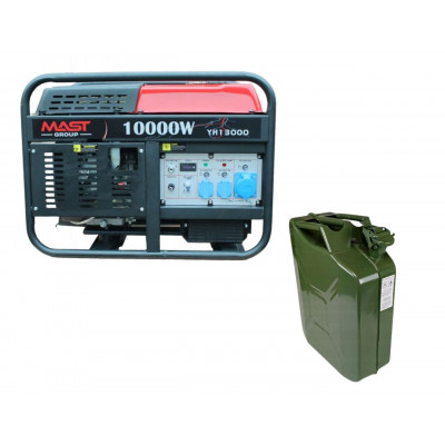 Бензиновий генератор MAST GROUP YH13000 + металева каністра 20 л
