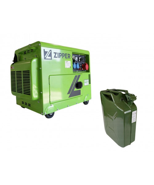 Дизельний генератор Zipper ZI-STE7500DSH + металева каністра 20 л