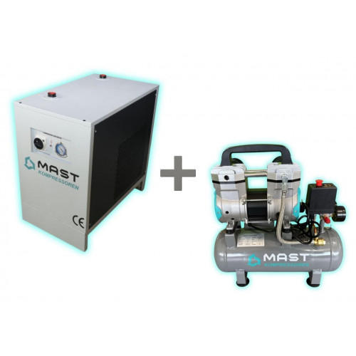 Осушувач стисненого повітря Mast SHB-10 + безмасляний поршневий компресор Mast MOF1390/1100-9L Осушувач стисненого повітря Mast SHB-10 + безмасляний поршневий компресор Mast MOF1390/1100-9L