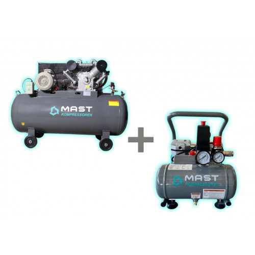 Поршневий компресор MAST 2105/500L 400V + безмасляний поршневий компресор Mast MOF1390/1100 compact Поршневий компресор MAST 2105/500L 400V + безмасляний поршневий компресор Mast MOF1390/1100 compact