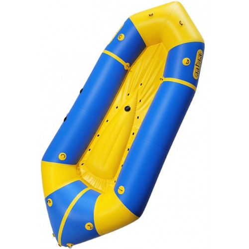Рафтинговый пакрафт Ладья ЛП-245 Комфорт голубой с желтым