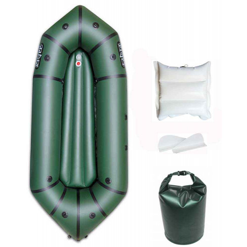 Надувной пакрафт Ладья ЛП-245 Каяк Комфорт хаки с черным