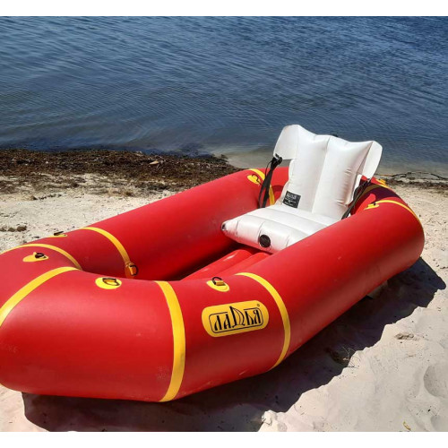 Рафтинговый пакрафт Ладья ЛП-245 Комфорт красный с желтым