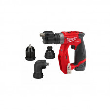 Дриль-шурупокрут акумуляторний MILWAUKEE, M12 FDDXKIT-202X, 34 Нм (+ зар.пр., 2 акум. Х2Аг, 4 насад.