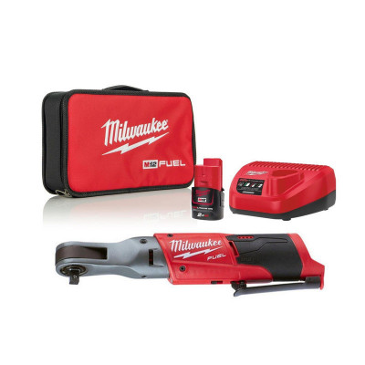 Гайкокрут кутовий акумуляторний 3/8" MILWAUKEE, M12 FIR38-201B, 75Нм, (+ заряд.пристрій, 1 акум.Х 2