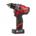 Дриль-шурупокрут акумуляторний MILWAUKEE, M12 FDD-202X, 37Нм (+ заряд.пристрій, 2 акум.Х 2Аг, HD кей