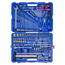 Набір інструментів 128 одиниць 1/4"+1/2" в пластиковому кейсі