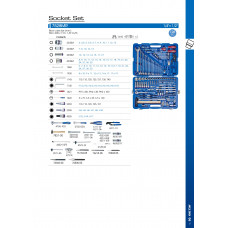 Набір інструментів 128 одиниць 1/4"+1/2" в пластиковому кейсі