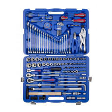 Набір інструментів 143 одиниць 1/4"+1/2" в пластиковому кейсі