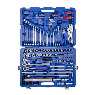 Набір інструментів 143 одиниць 1/4"+1/2" в пластиковому кейсі