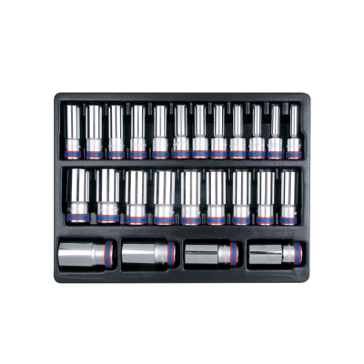 Набір головок 1/2" 12 гранн подовжених 25 шт (08-36mm) в ложементі