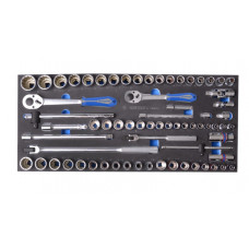 Набір торцевих головок 1/2" з принаддям ложемент, 37 одиниць