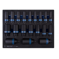 Набір ударних головок 1/2", ложемент, 19 одиниць