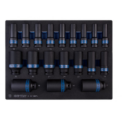 Набір ударних головок 1/2", ложемент, 19 одиниць