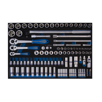 Набір торцевих головок з приладдям 103 одиниць в ложементі