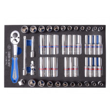Набір головок з принаддям в ложементі EVA 48пр. 1/4"