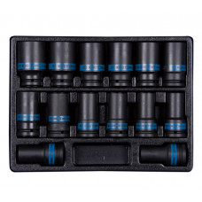 Набір торцевих головок 3/4" ударних подовжених 14од (19-41mm) KING TONY в ложементі