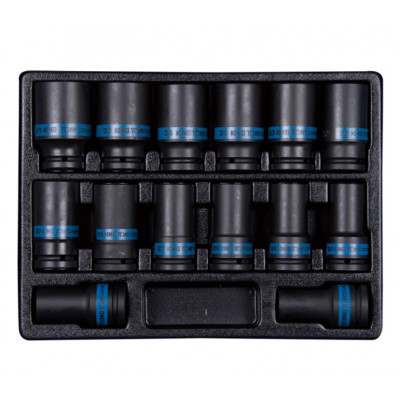 Набір торцевих головок 3/4" ударних подовжених 14од (19-41mm) KING TONY в ложементі