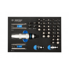 Набір торцевих насадок з принаддям 43 одиниць в ложементі