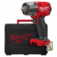 Гайковерт акумуляторний безщітковий 3/8'' MILWAUKEE, М18 FMTIW2F38-0X, 813Нм, з кільцем (каркас, кліпса для реміня, HDкейс)
