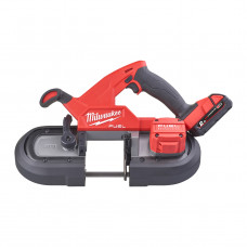 Пила стрічкова акумуляторна MILWAUKEE, M18 FBS85-202C (зарядний пристрій M12-18 FC, 2 акумулятори М18 В2 2Аг, аксесуари, кейс)