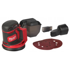 Шліфмашина ексцентрикова M18 BOS125-0 MILWAUKEE 4933464228 (+ пилозбірник, адаптер для пилососу, подовжуючий адаптер, шліфувальн