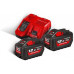 Енергокомплект MILWAUKEE, M18 HNRG-122 (+ заряд.пристрій, 2 акум. M18 HB12(12Аг), 1акум. M12 B6(6Аг)