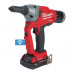 Заклепочник акумуляторний безщітковий MILWAUKEE M18 ONEFPRT-202X, діаметр заклепок 4,8-7,0мм (зарядний.пристрій М12-18 FC, 2 аку