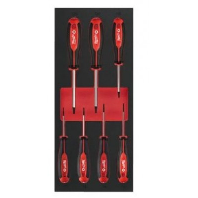 Ложемент з викрутками MILWAUKEE з тригранною рукояткою, SL (7шт) (45х175,8х417мм) для візків