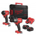 Набір з двох інструментів безщіткових Milwaukee M18FPP2A3-502X, 4933480873 , (+ заряд.пристрій, 2 акум., HD кейс)