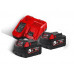 Енергокомплект MILWAUKEE M18 NRG-502 (зарядний пристрій M12-18C, 2 акумулятори М18 В5 5Аг, картонне пакування)