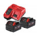 Енергокомплект Li-Ion MILWAUKEE, M18 NRGCR-502 (зарядний пристрій M12-18FC, 2 акумулятори М18 B5-CR 5Аг)