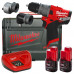 Дриль-шурупокрут з ударом акумуляторний MILWAUKEE, M12 FPDX-202X, 37Нм, (+ заряд.пристрій, 2 акум., HD кейс)