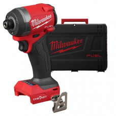 Шурупокрут ударний акумуляторний безщітковий 1/4" HEX MILWAUKEE, M18 ONEID3-0X, 226Нм (каркас, кліпса для ременя, тримач для біт