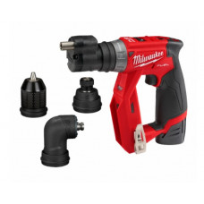 Дриль-шурупокрут акумуляторний MILWAUKEE, M12 FDDXKIT-202X, 34 Нм (+ зар.пр., 2 акум. Х2Аг, 4 насад., HD кейс)
