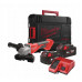 Кутова шліфувальна машина акумуляторна MILWAUKEE, M18 BLSAG125X-402X, діаметр 125 мм (+ заряд.пристрій, 2 акум., HD кейс)