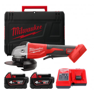 Шліфмашина кутова - болгарка акумуляторна безщіткова MILWAUKEE M18 BLSAG125XPD-402X діаметр 125мм