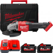 Шліфмашина кутова акумуляторна MILWAUKEE, M18 FHSAG125XB-552X, діаметр 125 мм (+ заряд.пристрій, 2 а