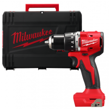 Дриль-шуруповерт з ударом акумуляторний безщітковий MILWAUKEE, M18 BLPDRC-0X, 60,5Нм (каркас, кліпса для ременя, HDкейс)